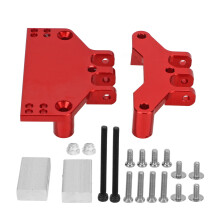 (Red) Metal Steering Gear Bracket Servo Mount for MN86 1/12 RC Car