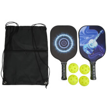 Pickleball Racket Set Glass Fiber PP Core 4 Balls