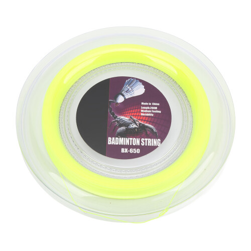 Badminton Racket String 0.72mm 200m Reel Fluorescent Yellow 2