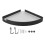 (Black) Corner Shower Shelf Wall Mounted Triangular Floating Black 1