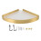 (Gold) Corner Shower Shelf Wall Mounted Triangular Floating Black 1