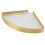 (Gold) Corner Shower Shelf Wall Mounted Triangular Floating Black 4