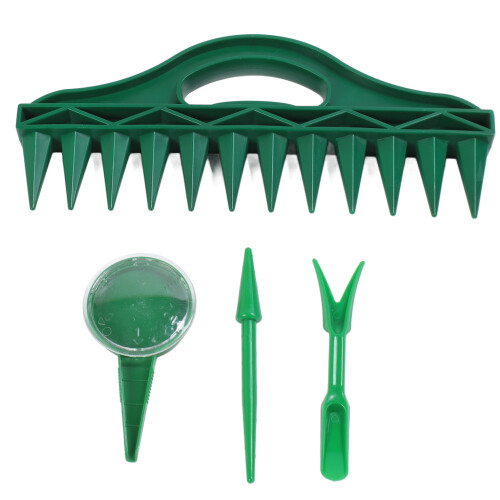 12-Hole Soil Digger Planter Adjustable Seeder for Garden Sowing 1