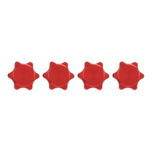 (Red) 4pcs 17mm Aluminum Dustproof Wheel Hub Nuts Cover for 1/8 RC Car Red