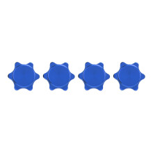 (Blue) 4pcs 17mm Aluminum Dustproof Wheel Hub Nuts Cover for 1/8 RC Car Red