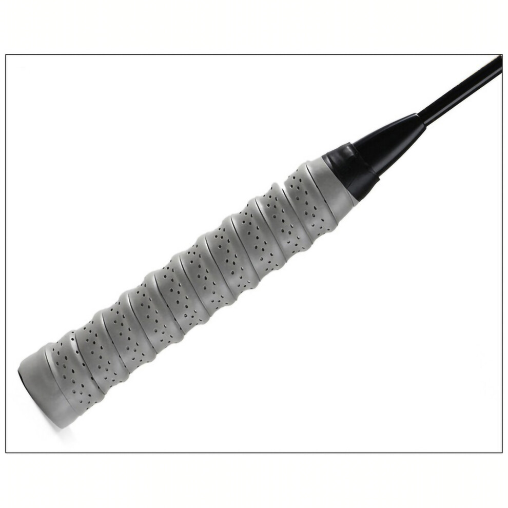 (Grey) Badminton Racket Sweat Absorbent Breathable Grip Belt Yellow-image-OPC-PMKBZK8-NEW