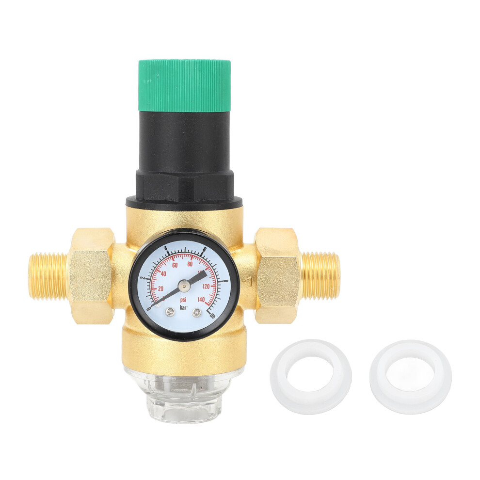 Water Pressure Regulator Brass G3/4 Reducer with Gauge-image-OPC-PMKC2GM-NEW