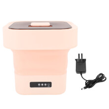(Rose Prise américaine) Portable 10L Washing Machine Auto Soft Spin Foldable Green EU