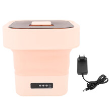 (Rose Prise UE) Portable 10L Washing Machine Auto Soft Spin Foldable Green EU