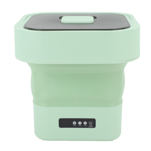 (Vert Prise UE) Portable 10L Washing Machine Auto Soft Spin Foldable Green EU 2