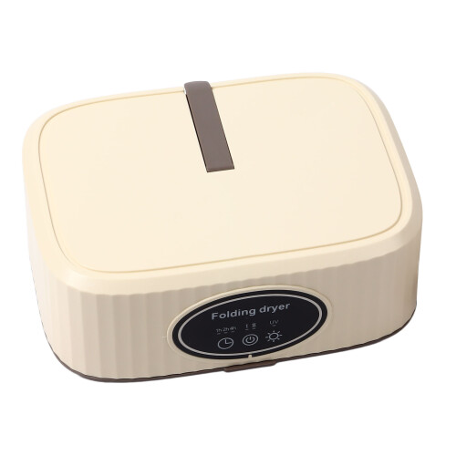 (Beige) Foldable Mini Electric Laundry Dryer Quiet Portable Light Clothes 2