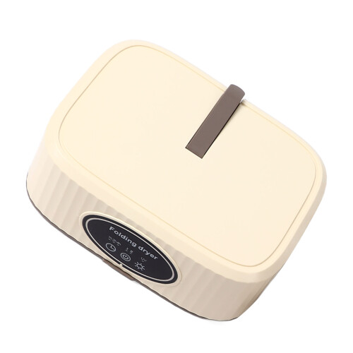 (Beige) Portable Foldable Quiet Dryer Timer Energy Saving Fast Drying 2
