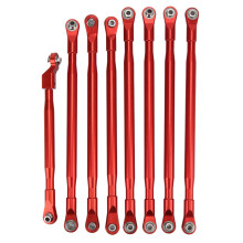 (Red) Aluminum Rod Link Set for Axial SCX6 JLU 1/6 Orange