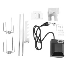 (US Plug 110V) Rotisserie Grill Kit Waterproof Switch Stainless Steel 110V US Plug