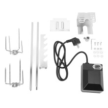 (EU Plug 220V) Rotisserie Grill Kit Waterproof Switch Stainless Steel 110V US Plug