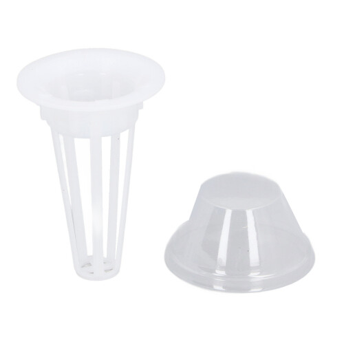 (Set 2) Hydroponic Pods Kit Soilless Grow Baskets Domes Labels