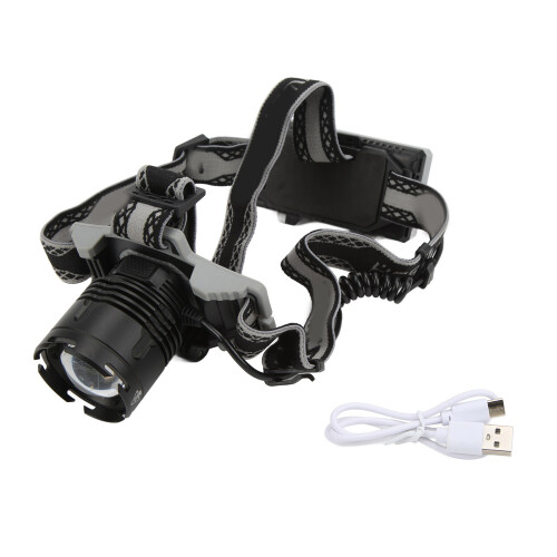 XHP70 Headband Flashlight USB Charging Hard Light Digital Zoom