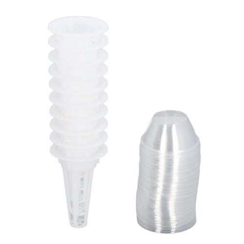 (Set 2) Hydroponic Pods Kit Soilless Grow Baskets Domes Labels 2