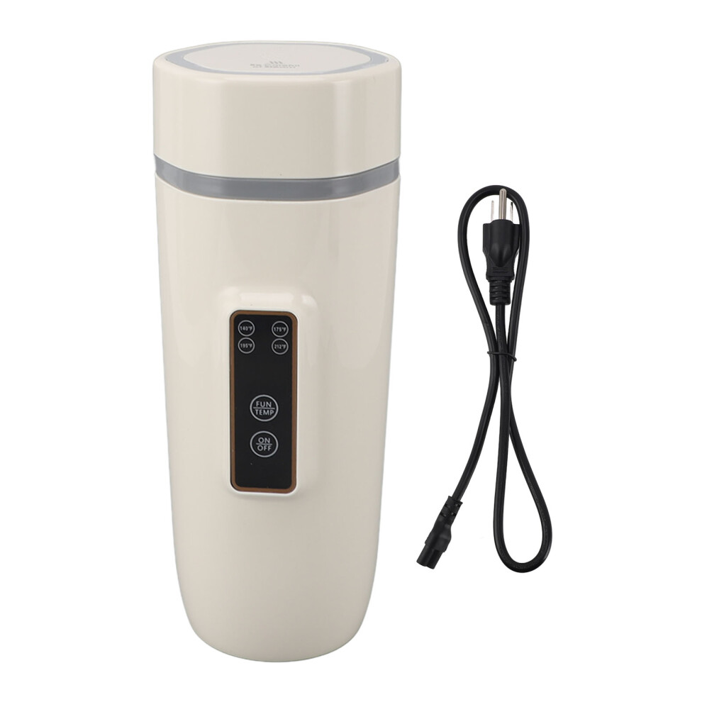 (US Plug 110V) Travel Electric Kettle 300W 350ml Stainless Steel Auto Shutoff Beige-image-OPC-PMKC5VJ-NEW