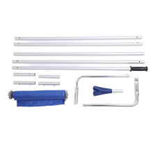 6.5M Adjustable Aluminum Snow Roof Rake with Wheels Anti-Slip Handle