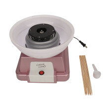 (US Plug 110V) Cotton Candy Machine Household Low Noise with Sticks Spoon EU 220V