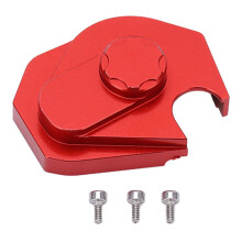 (Red) CNC Aluminum Gear Box Cover for Axial SCX24 1/24 RC Crawler Black