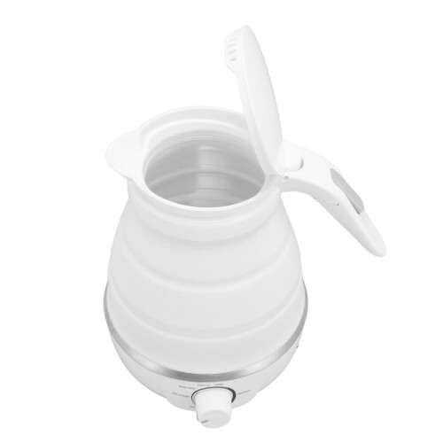 (White) 600ml Foldable Electric Kettle Auto Off Adjustable Temp Portable 2