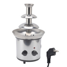(EU Plug 220V) 3 Tier Stainless Steel Chocolate Fondue Fountain 110V US Plug