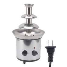 (US Plug 110V) 3 Tier Stainless Steel Chocolate Fondue Fountain 110V US Plug