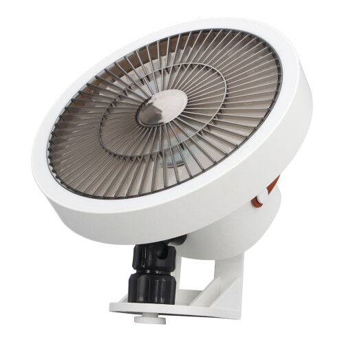 Small Wall Mount Fan 3 Speeds Mini Oscillating Night Light White