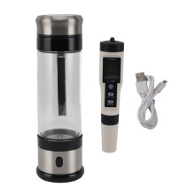 Hydrogen Water Bottle Glass 350ml 1200PPB SPE PEM APP Tester