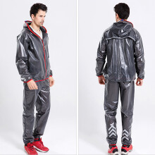 Waterproof Raincoat Pants Set Reflective Hooded for Cycling Camping