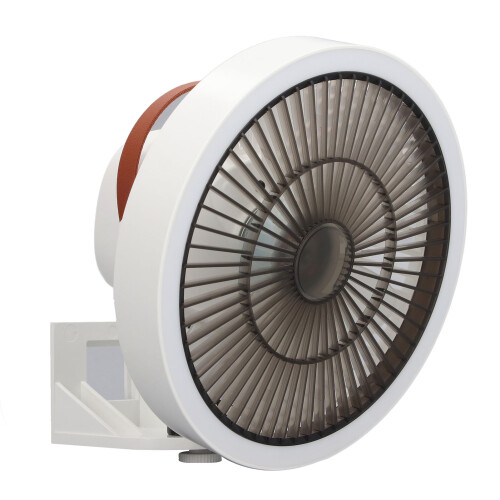 Small Wall Mount Fan 3 Speeds Mini Oscillating Night Light White 2