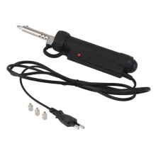 (Black EU Plug 220V) 30W Electric Solder Sucker Desoldering Pump Portable Black EU 220V