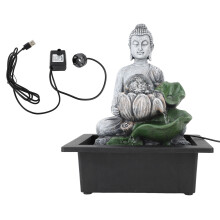 Tabletop Water Fountain Indoor Decor with LED Light Humidity Increase