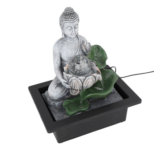 Tabletop Water Fountain Indoor Decor with LED Light Humidity Increase 1