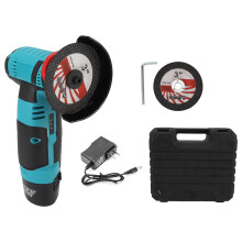 (US Plug 100‑240V) 3in Cordless Angle Grinder 12V 1500mAh Lightweight Polishing US Plug