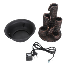 (EU Plug 220‑240V) Tabletop Fountain Wealth Humidity Small Waterfall LED US Plug