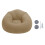 (Grey) Inflatable Sofa Flocking Portable Folding Chair Blow Up Couch Red 1