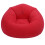 (Red) Inflatable Sofa Flocking Portable Folding Chair Blow Up Couch Red 2