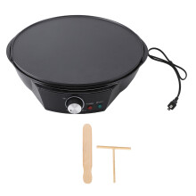 (US Plug 110V) 12inch Electric Crepe Maker Temp Control Nonstick 220V EU Plug