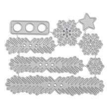 Christmas Die Cuts Carbon Steel Snowflake Pine Leaf DIY Stencil
