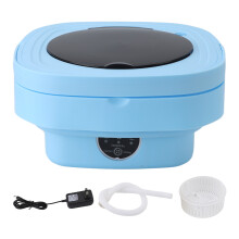 (Blue US Plug) Portable Washing Machine 8.5L Foldable Mini Baby Clothes Blue US Plug