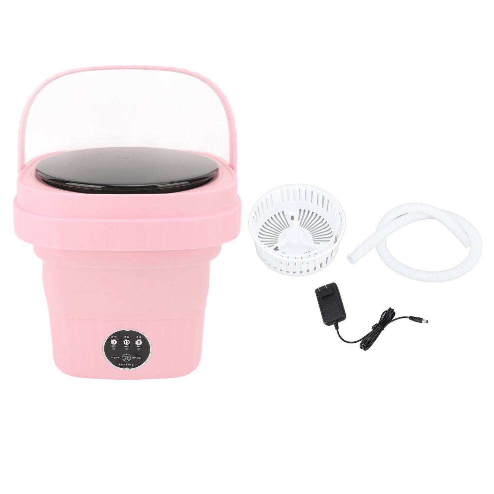 (Pink US Plug) 6L Portable Washing Machine IPX4 Waterproof Foldable Baby Clothes-image-OPC-PMKC8WM-NEW