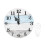 (Light Grey) 10in Frameless 3D Round Wall Clock Dark Brown 1