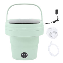 (US Plug 100 to 240V) 11L Portable Washing Machine Foldable Mini Washer Baby Clothes