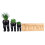 3PCS Artificial Succulent Plants in Ceramic Pots with Tray 1