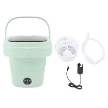 (EU Plug) Portable 11L Mini Foldable Washing Machine for Apartment RV Camping