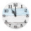 (Light Grey) 10in Frameless 3D Round Wall Clock Dark Brown 2