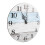(Light Grey) 10in Frameless 3D Round Wall Clock Dark Brown 3
